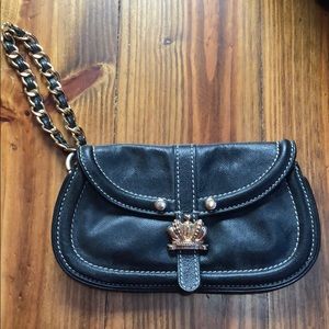 Juice Couture Black Leather Clutch